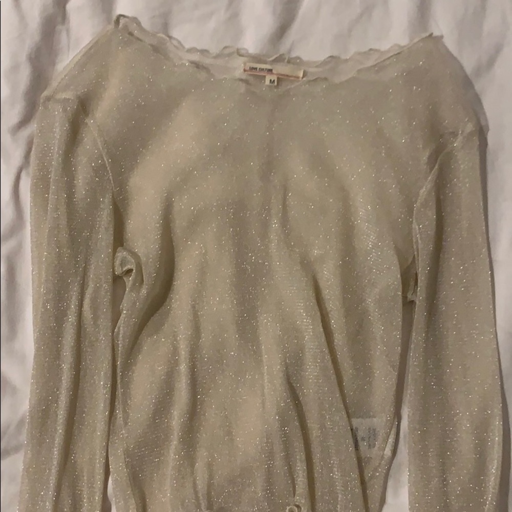 Sheer sparkle top